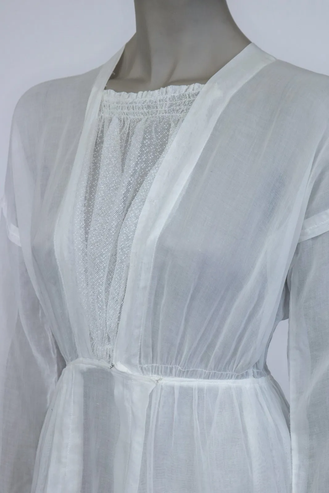 1910s Edwardian Net Lace Lawn Dress