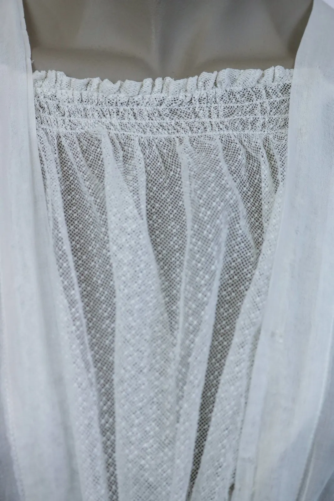 1910s Edwardian Net Lace Lawn Dress