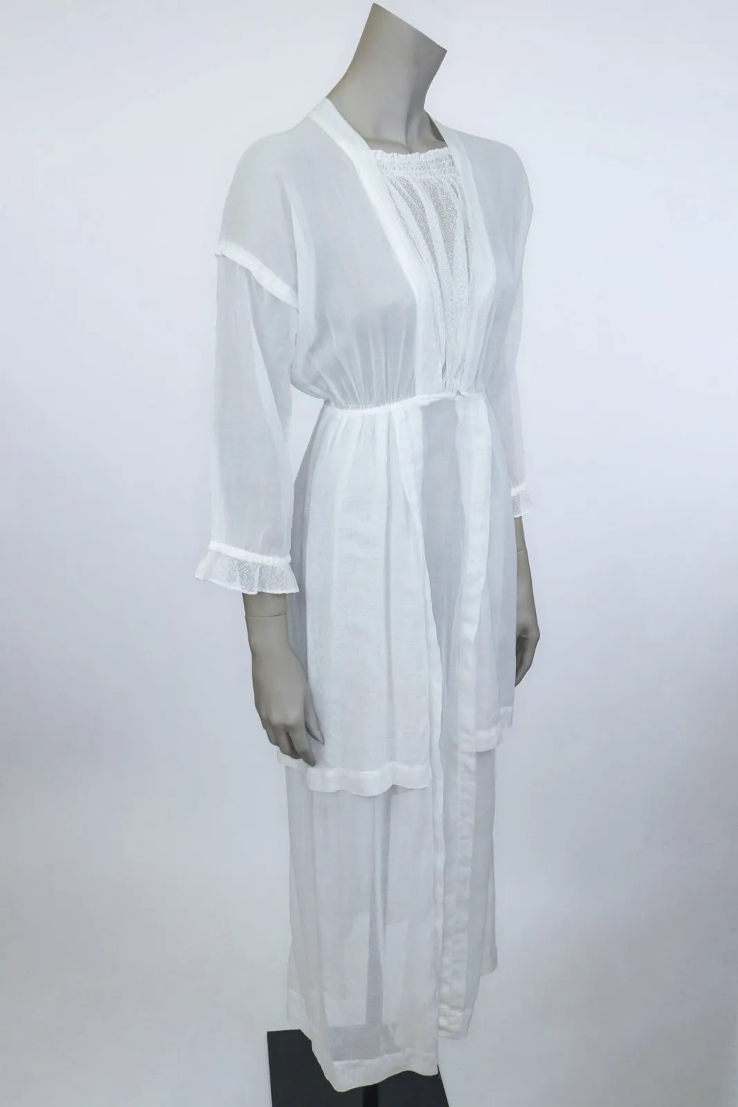 1910s Edwardian Net Lace Lawn Dress