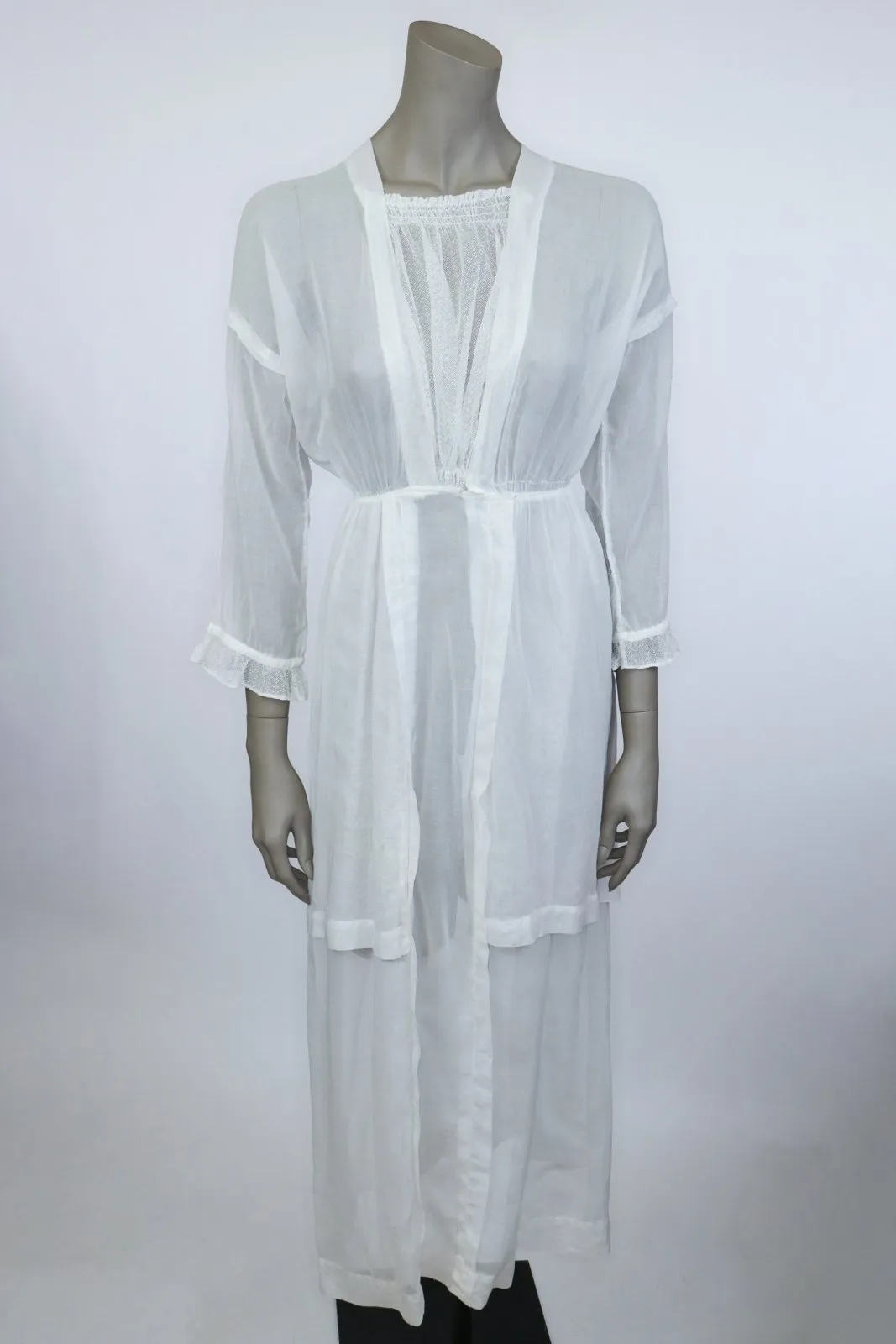 1910s Edwardian Net Lace Lawn Dress