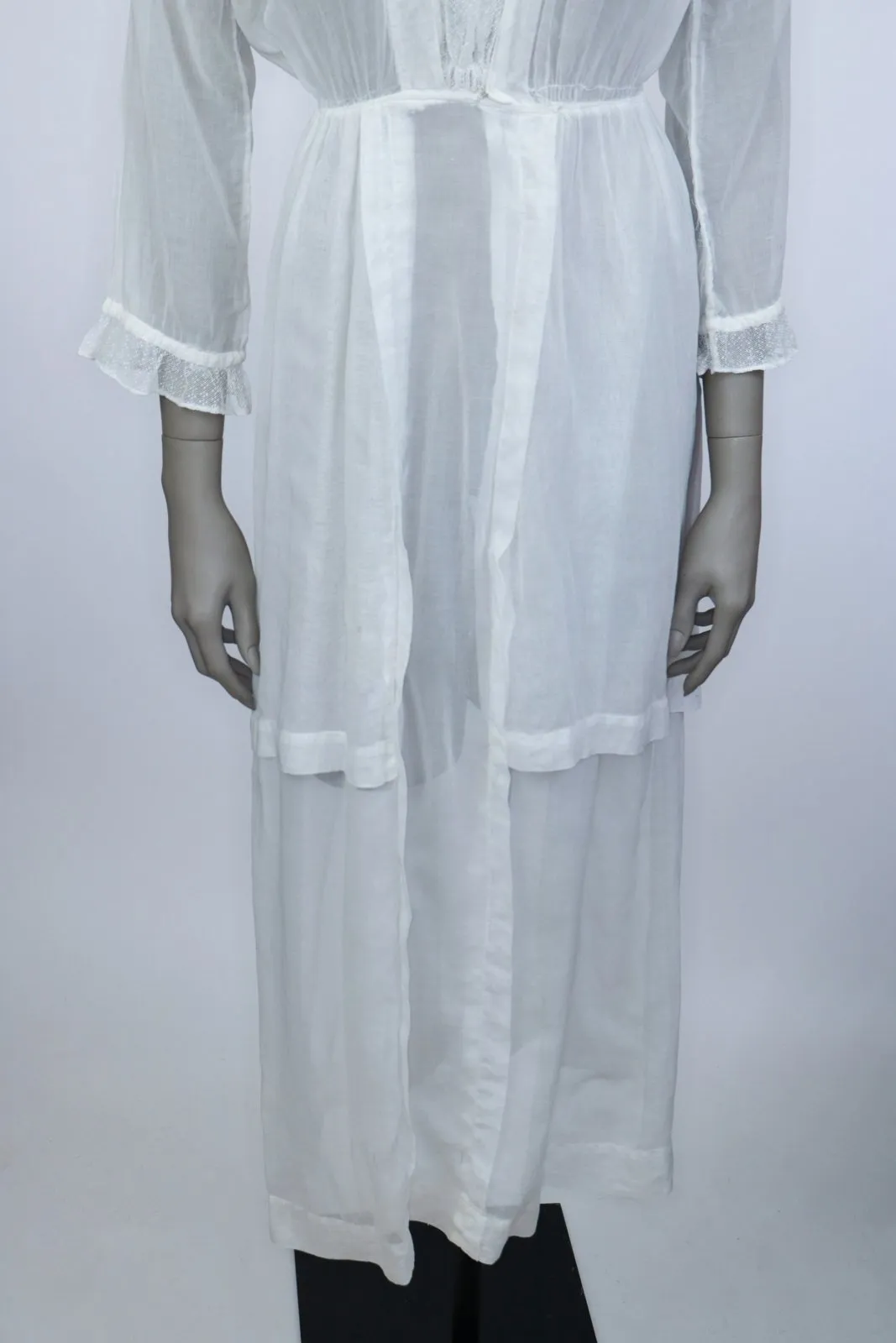1910s Edwardian Net Lace Lawn Dress