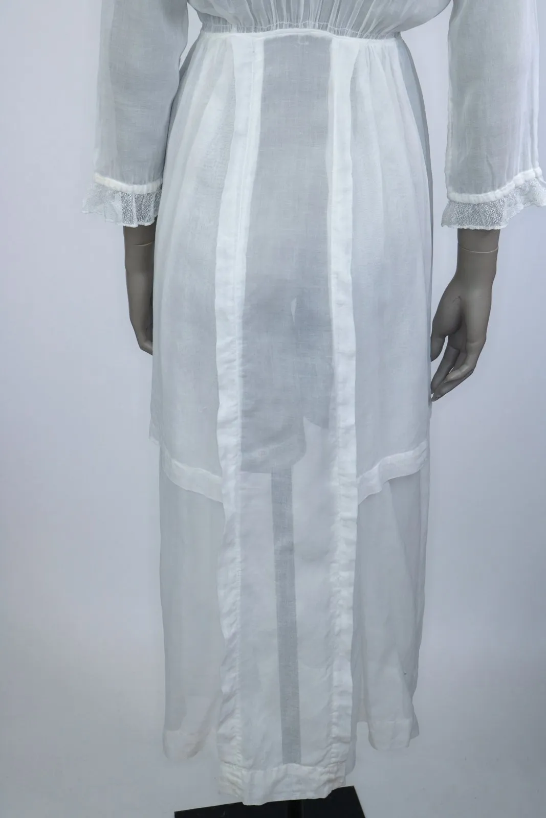 1910s Edwardian Net Lace Lawn Dress