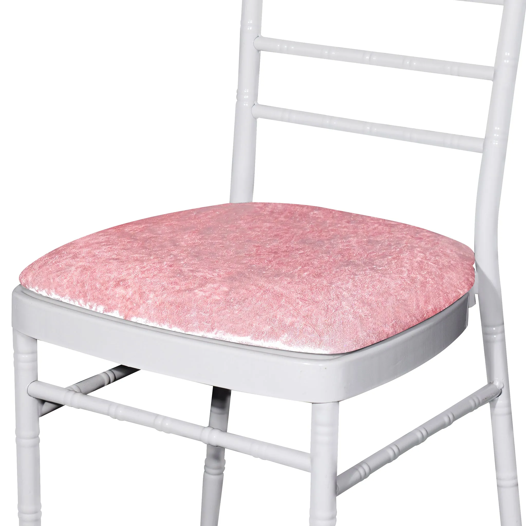 5 pcs/pk Velvet Spandex Chiavari Seat Pad Cover - Dusty Rose/Mauve