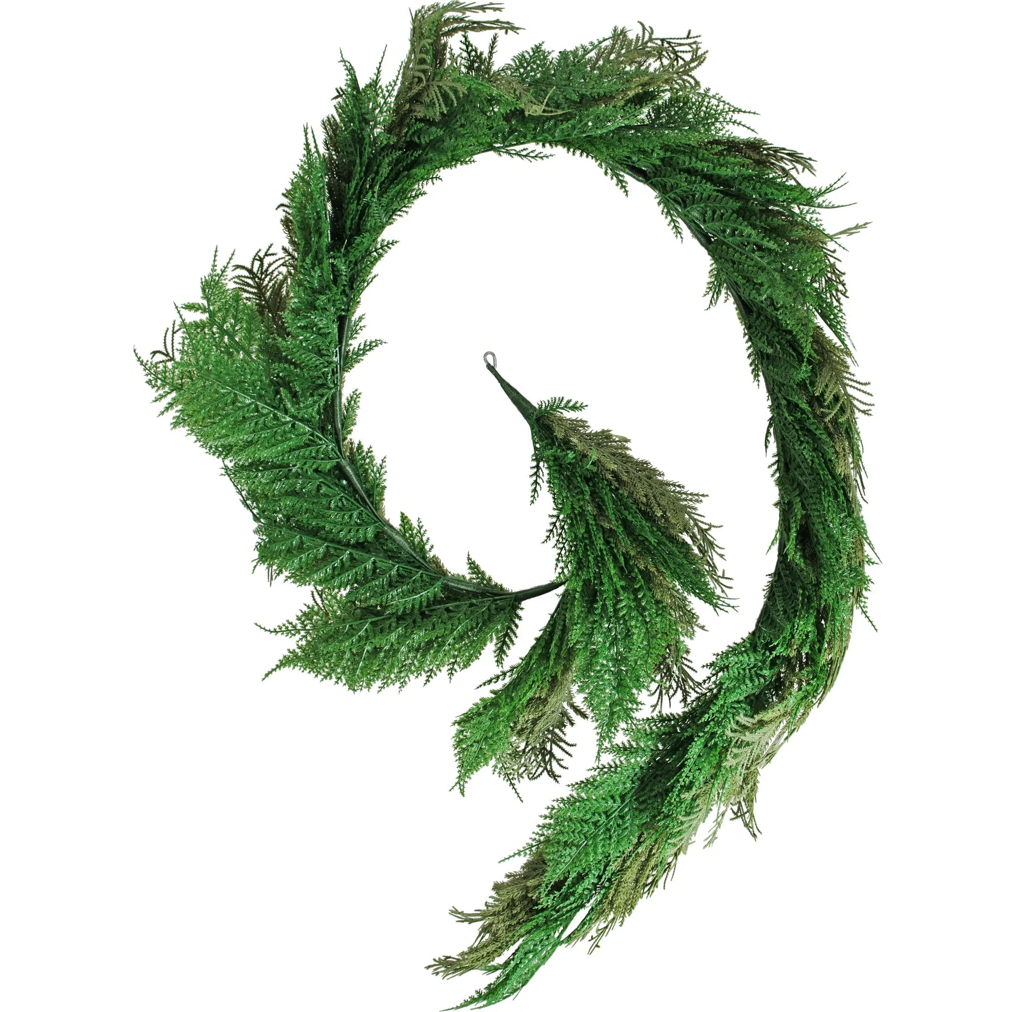 6FT Flocked Cedar and Cypress Garland