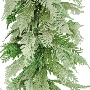 6FT Flocked Cedar and Cypress Garland