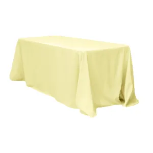 90"x132" Rectangular Oblong Polyester Tablecloth - Pastel Yellow