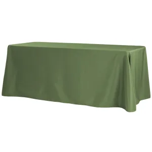90"x132" Rectangular Oblong Polyester Tablecloth - Willow Green