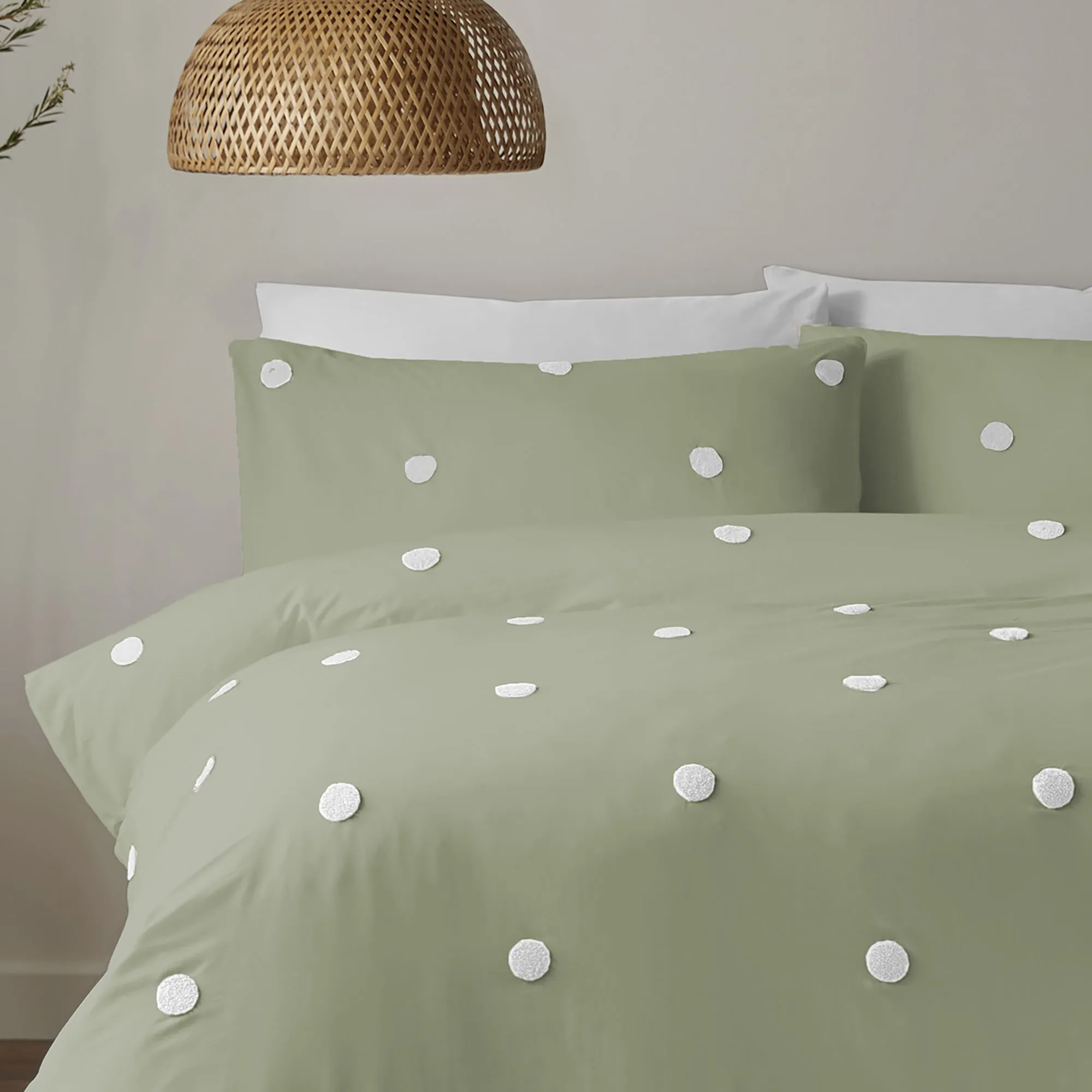 Appletree Boutique Dot Garden Duvet Cover Set - Sage