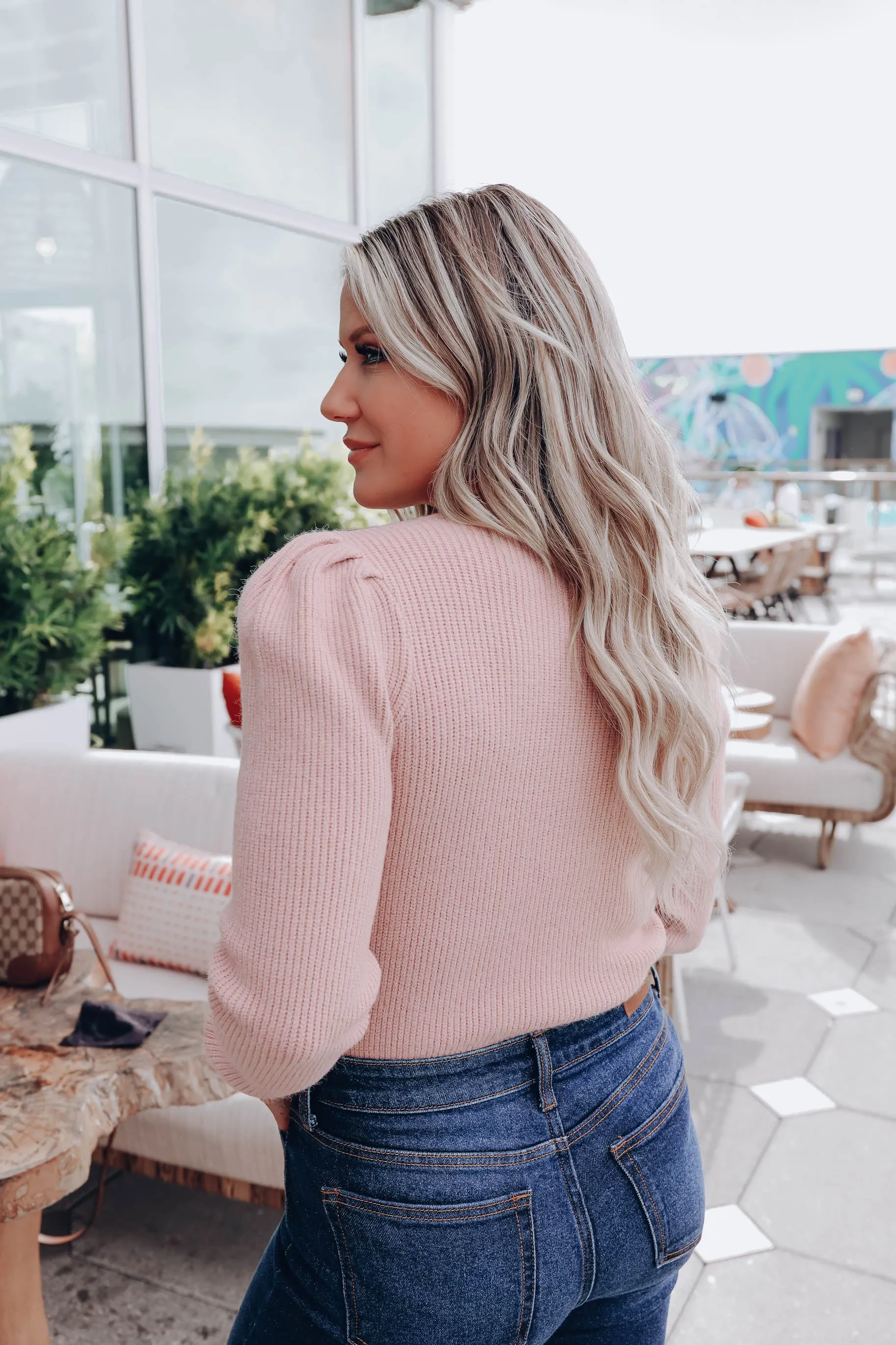 Bellamy Bejeweled Sweater - Light Mauve