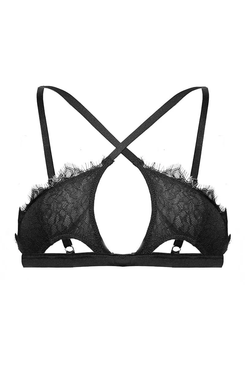 BLACK GEMMA BRA AND CLARA BLACK BRAZILIAN BRIEF