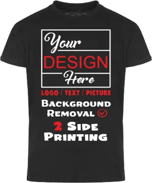 Custom Youth T-Shirts for Boys and Girls | Personalized Image and Text for Kids | Digital Printing