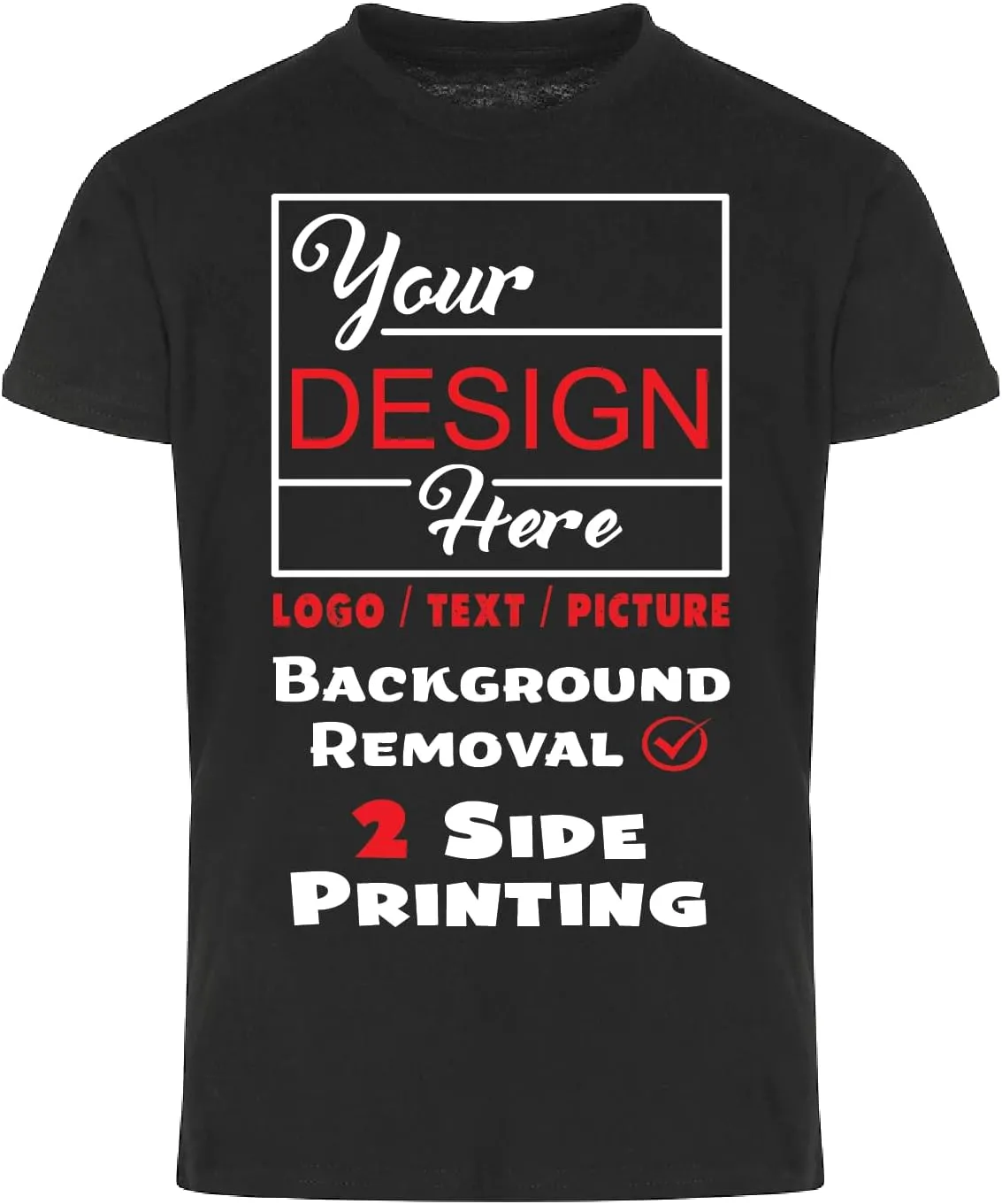 Custom Youth T-Shirts for Boys and Girls | Personalized Image and Text for Kids | Digital Printing