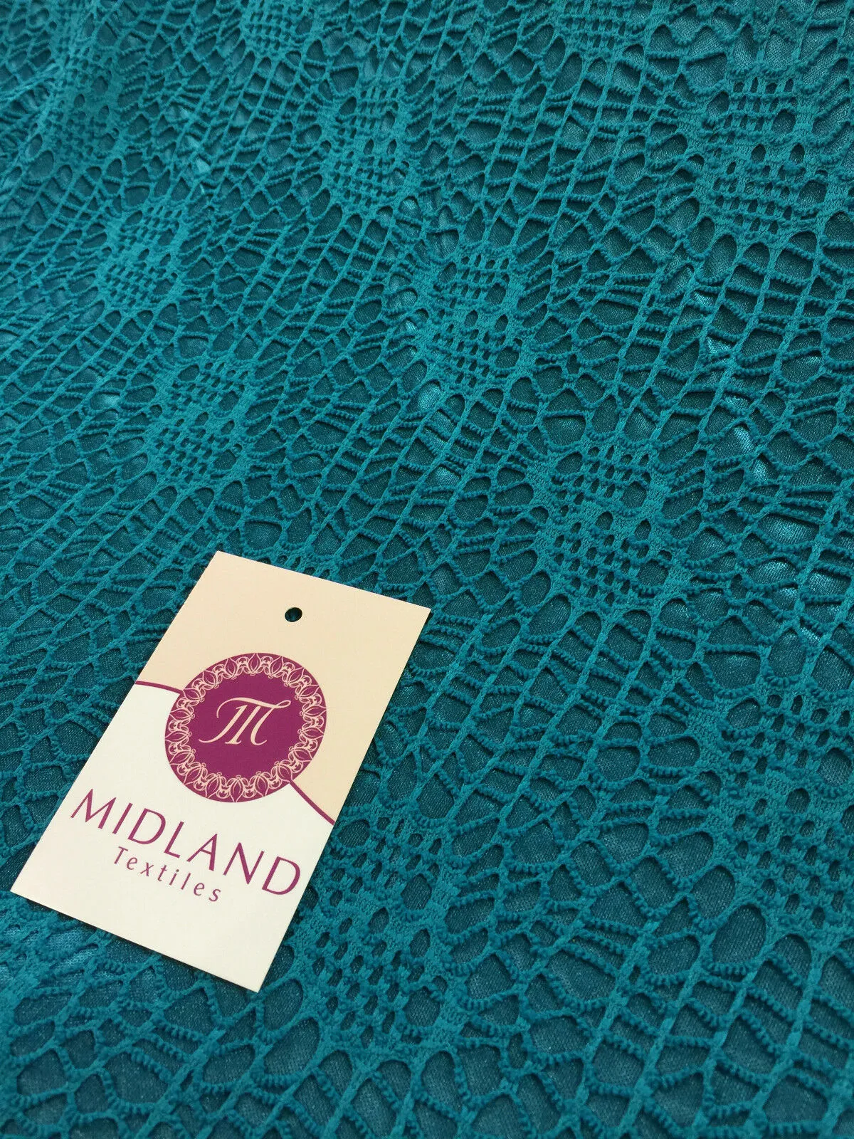 Exquisite Floral Satin Backed Bonded Lace Net - 58" Wide - 1 Way Stretch M10