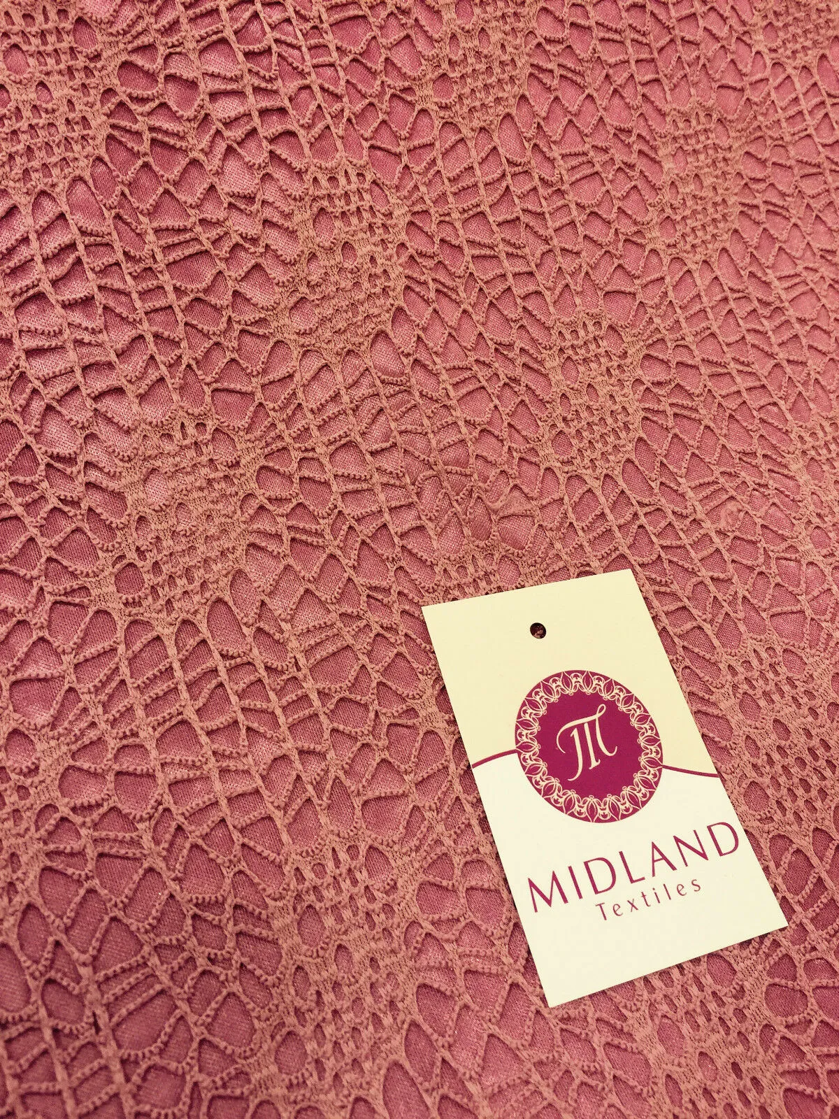 Exquisite Floral Satin Backed Bonded Lace Net - 58" Wide - 1 Way Stretch M10