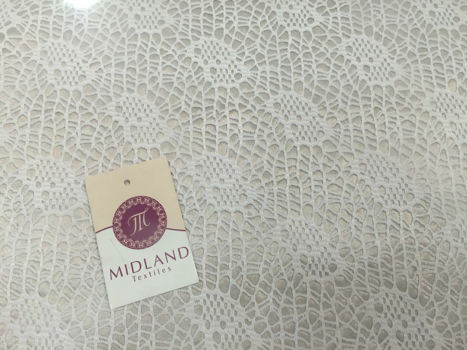 Exquisite Floral Satin Backed Bonded Lace Net - 58" Wide - 1 Way Stretch M10