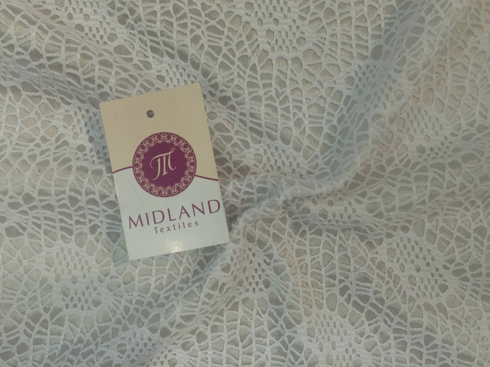 Exquisite Floral Satin Backed Bonded Lace Net - 58" Wide - 1 Way Stretch M10