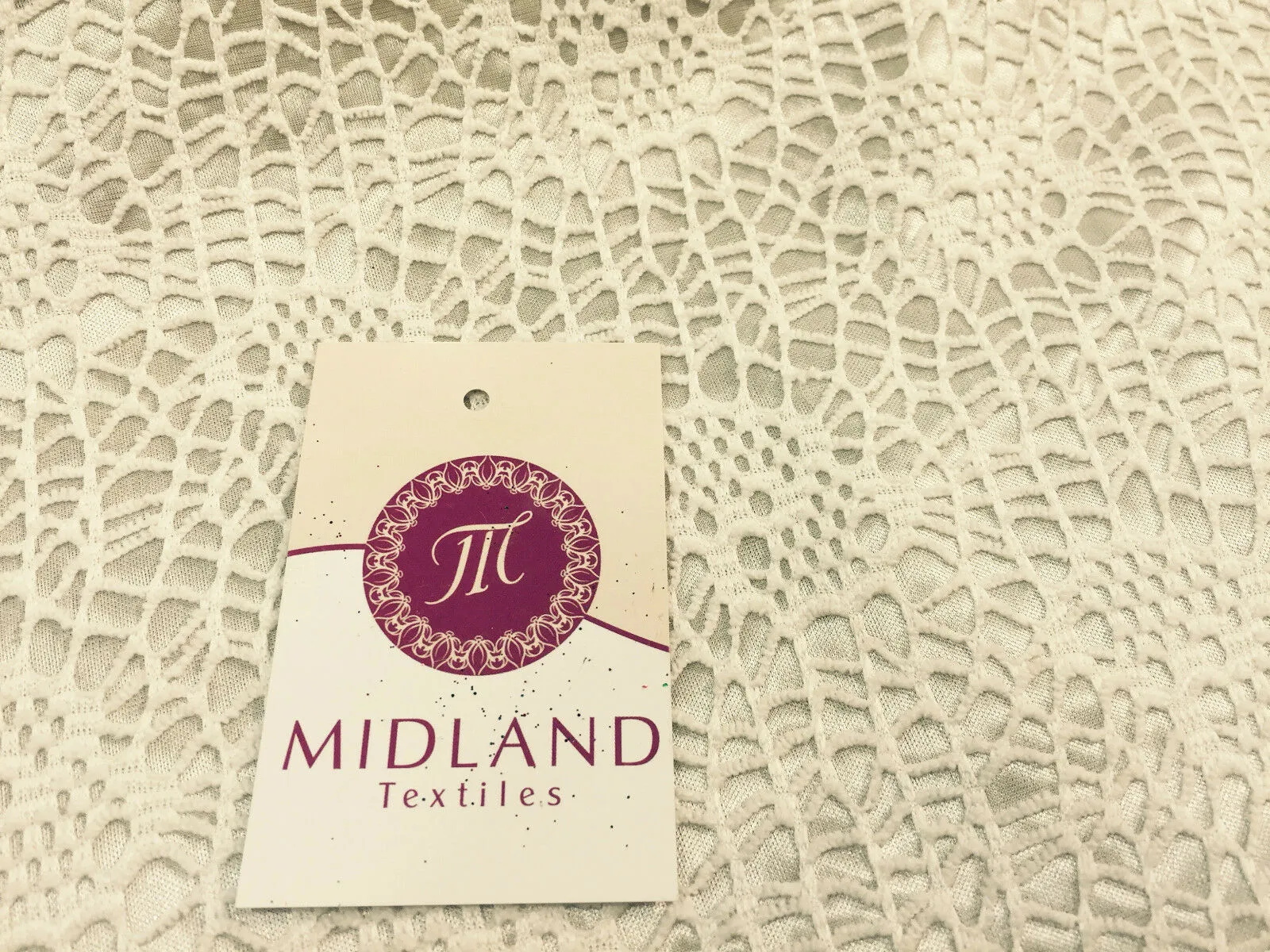 Exquisite Floral Satin Backed Bonded Lace Net - 58" Wide - 1 Way Stretch M10