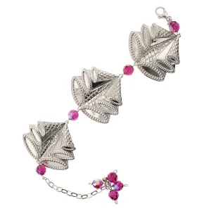 Flight of the Pleats, Bracelet, Sterling Silver
