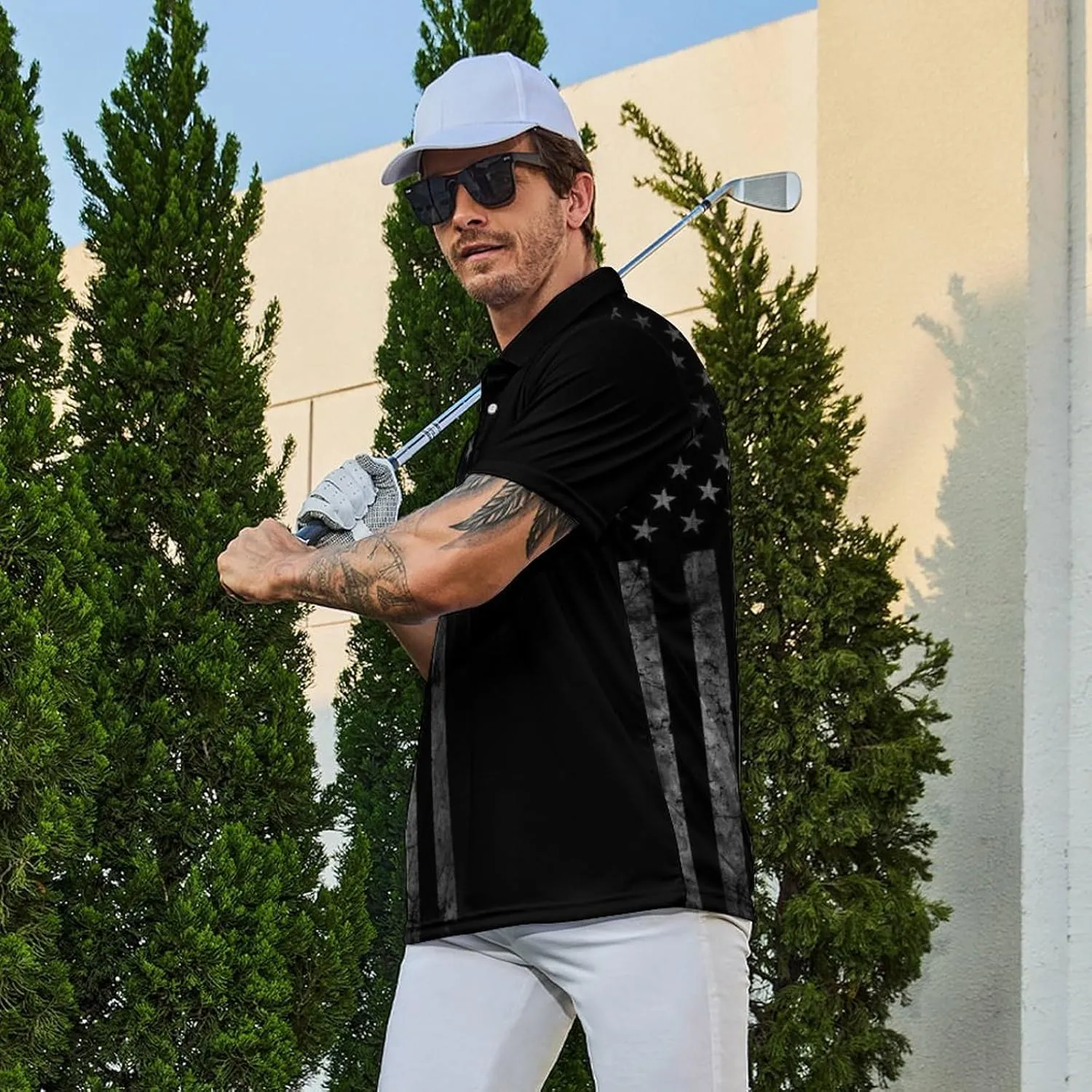 Funny Polo Shirt for Men Golf Shirts Short Sleeve Golf Polos Shirts Summer Shirt Golf Gifts