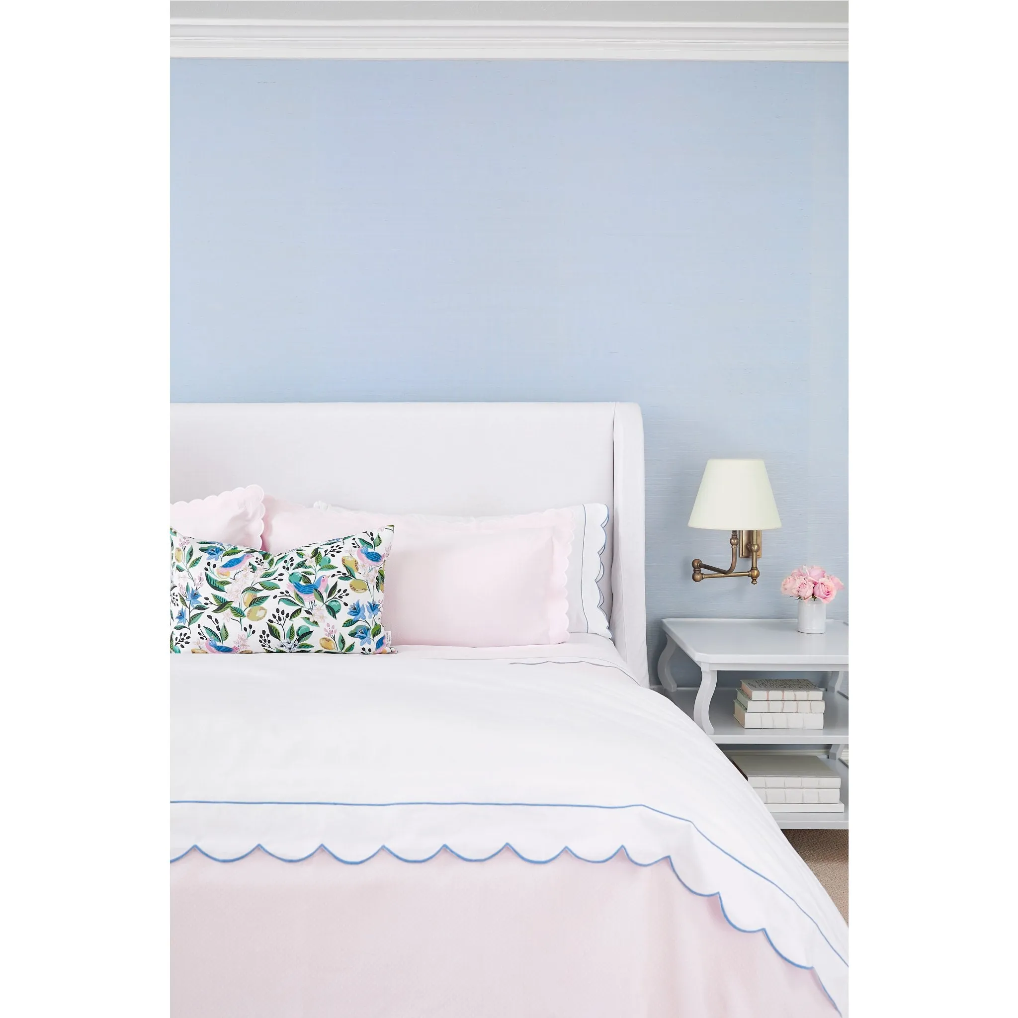 Grasscloth Wallpaper in Sky