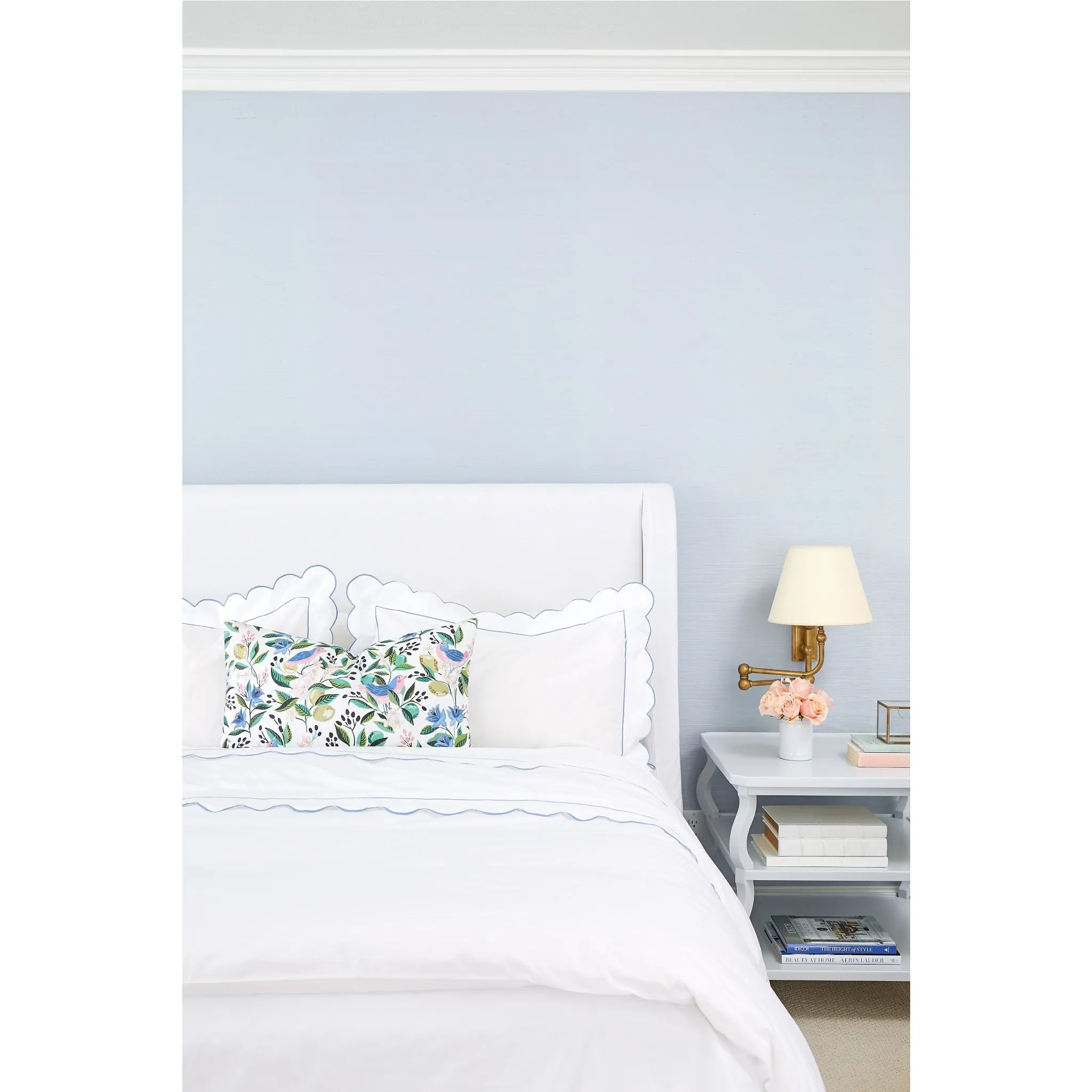 Grasscloth Wallpaper in Sky