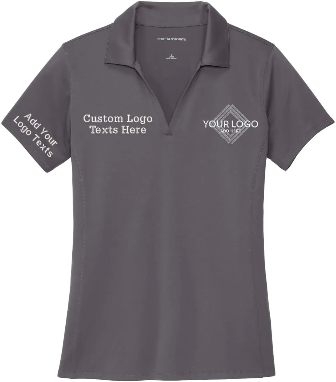 INK STITCH Women Lk398 Custom Embroidery Add Logo Texts Staff Performance Polo Shirts