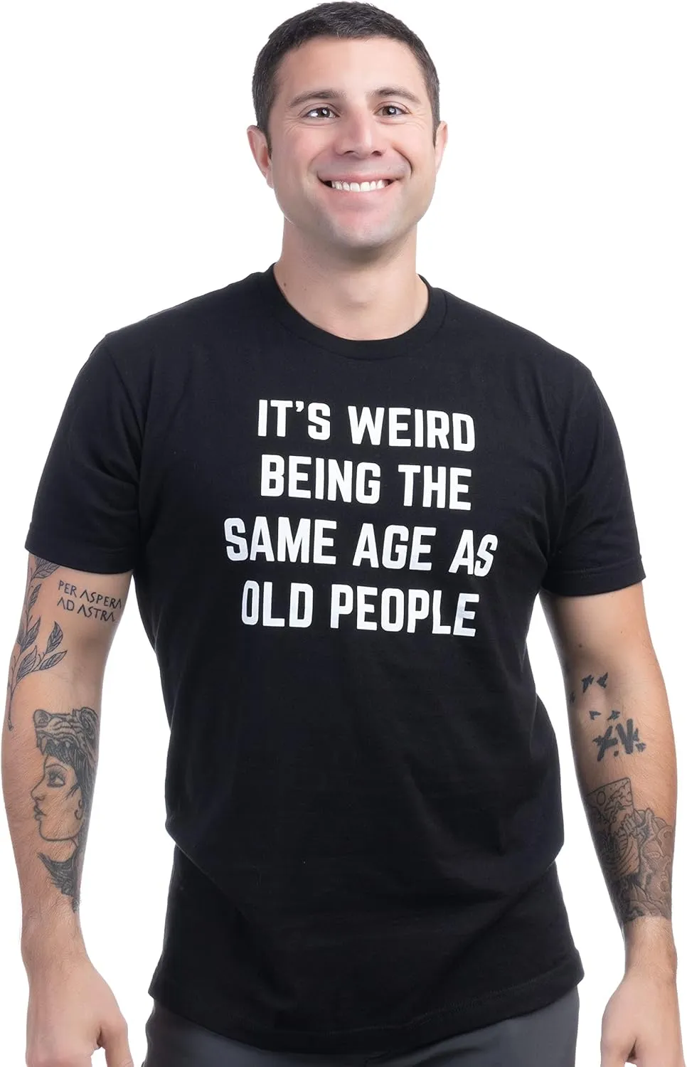It's Weird Being The Same Age as Old People | Funny Grandpa Retiree Joke Humor T-Shirt for Men Women