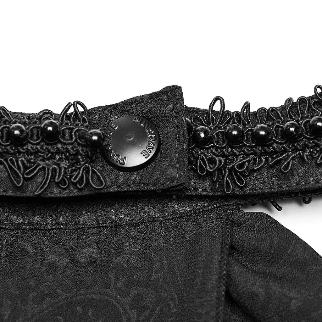 Men's Gothic Irregular Multilayer Pleated Necktie