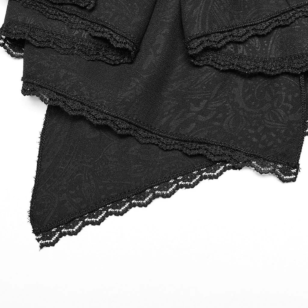 Men's Gothic Irregular Multilayer Pleated Necktie