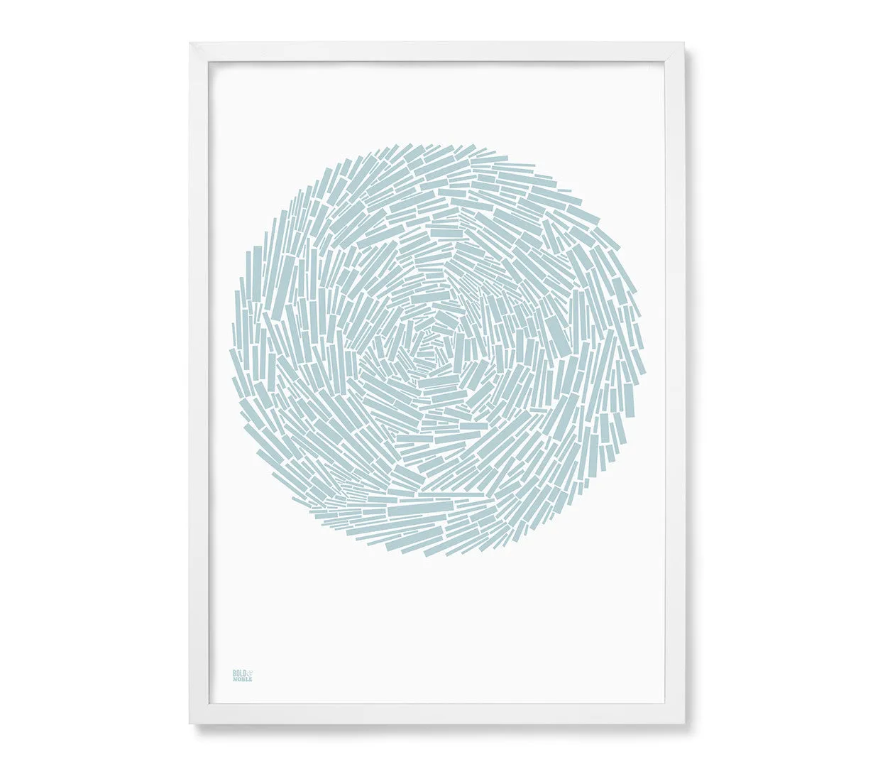 'Nest' Abstract Art Print in Duck Egg Blue
