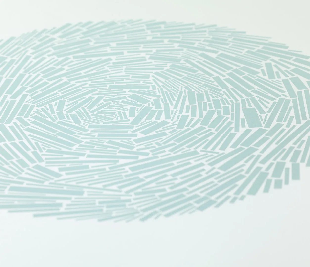 'Nest' Abstract Art Print in Duck Egg Blue