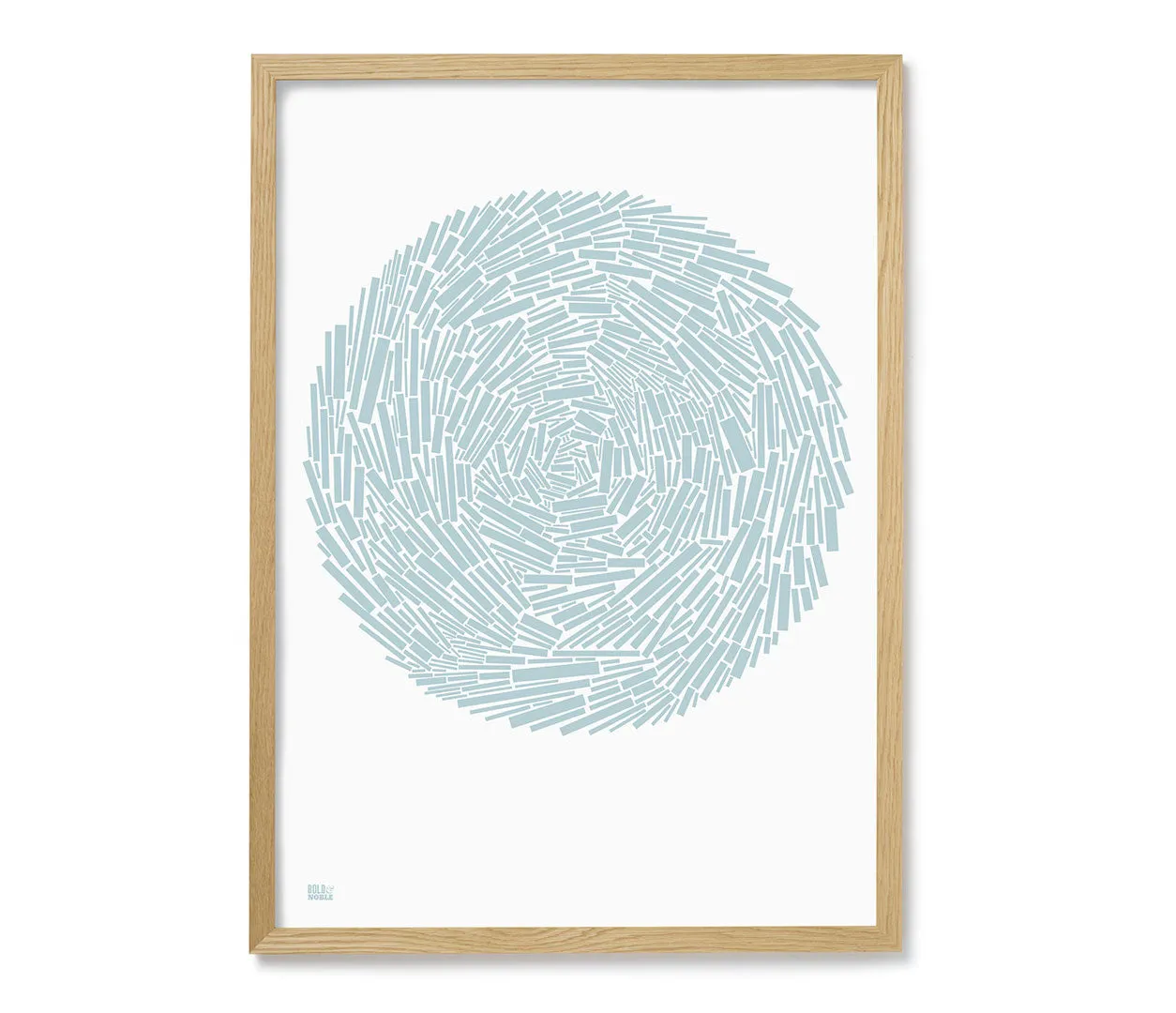 'Nest' Abstract Art Print in Duck Egg Blue