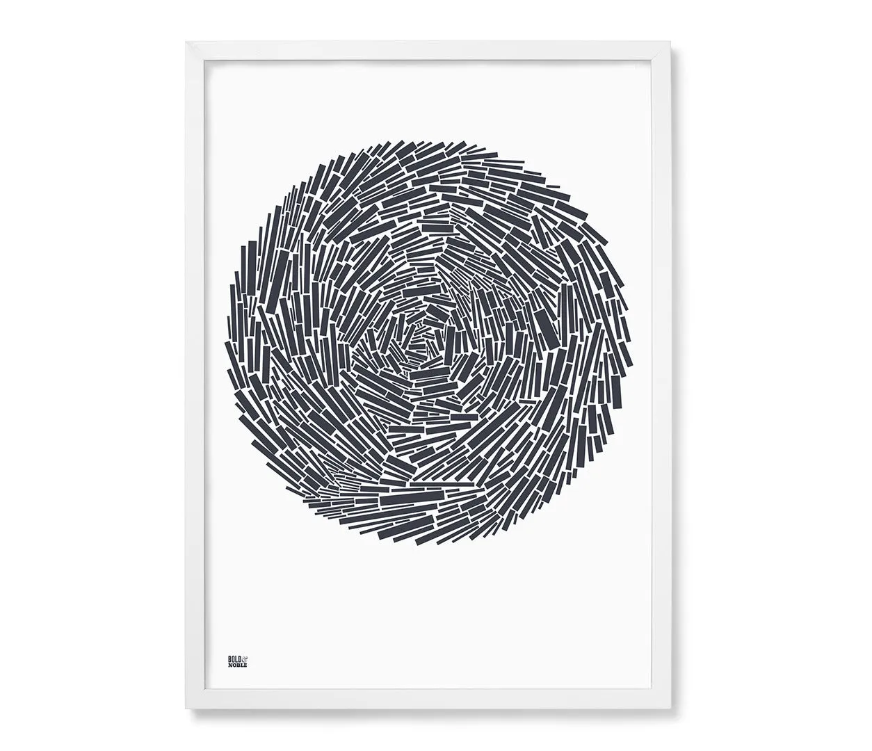 'Nest' Abstract Art Print in Sheer Slate