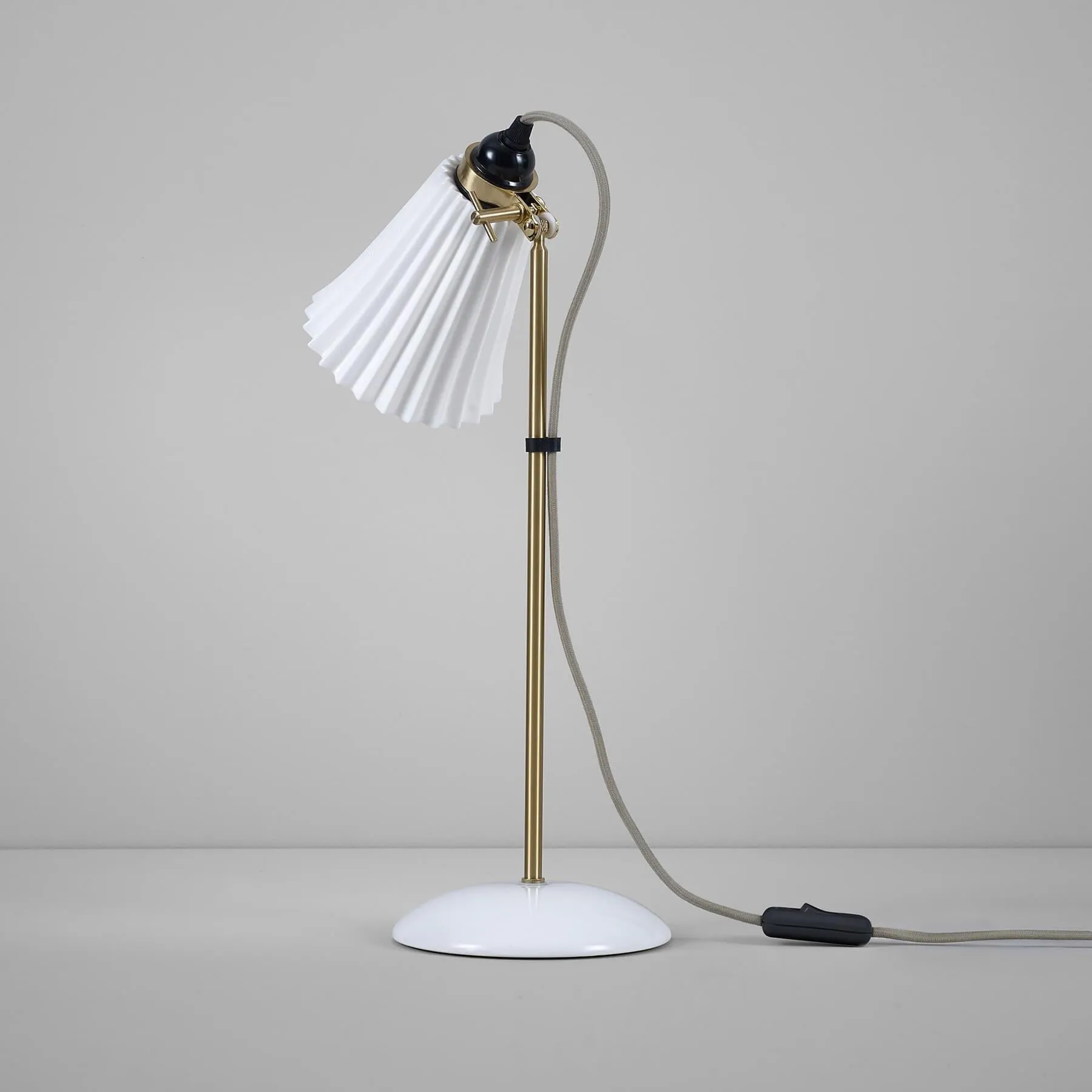 Original BTC Hector Pleat Medium Brass Table Lamp