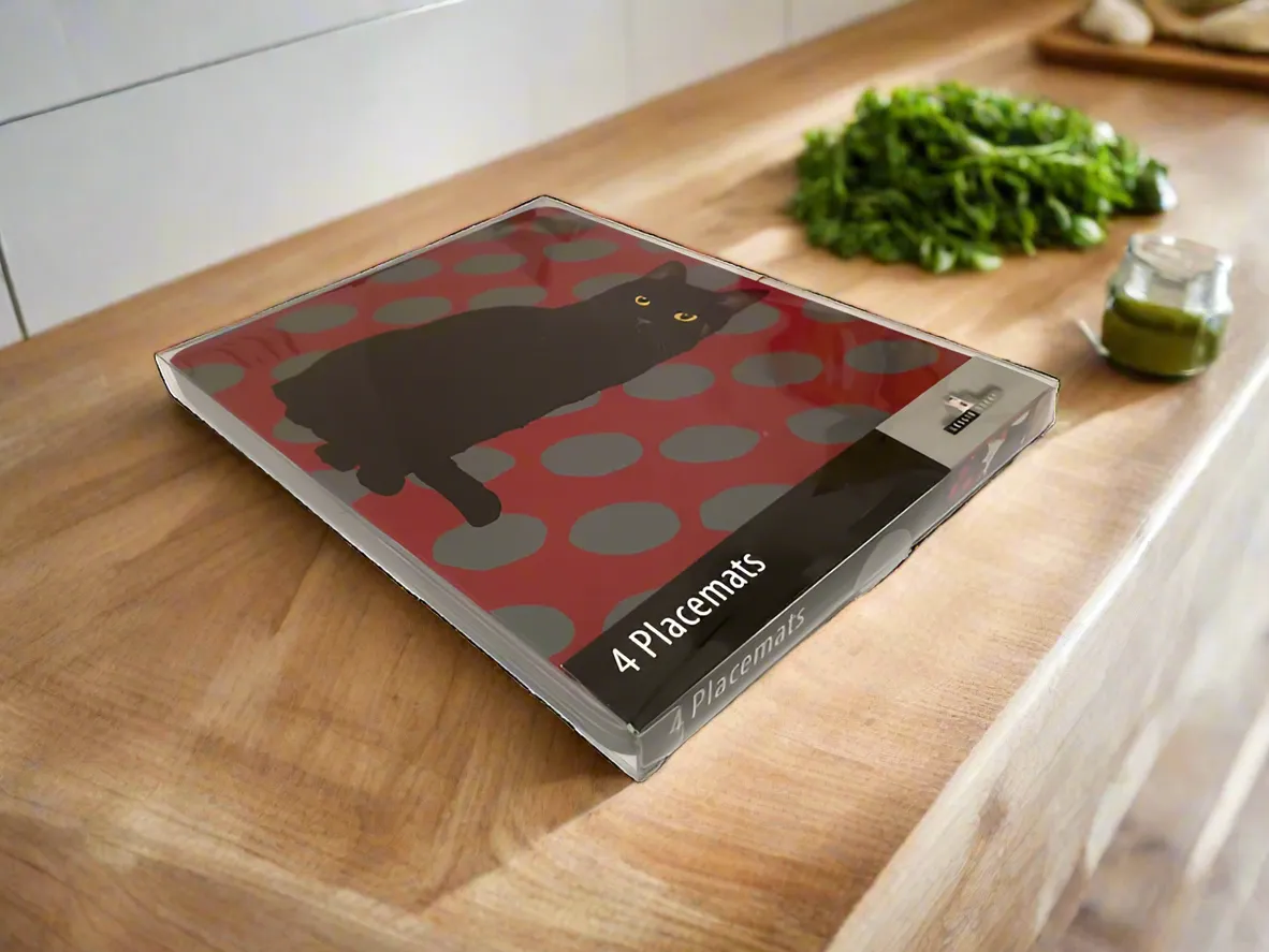 Set of 4 Leslie Gerry Domestic Cats Placemats