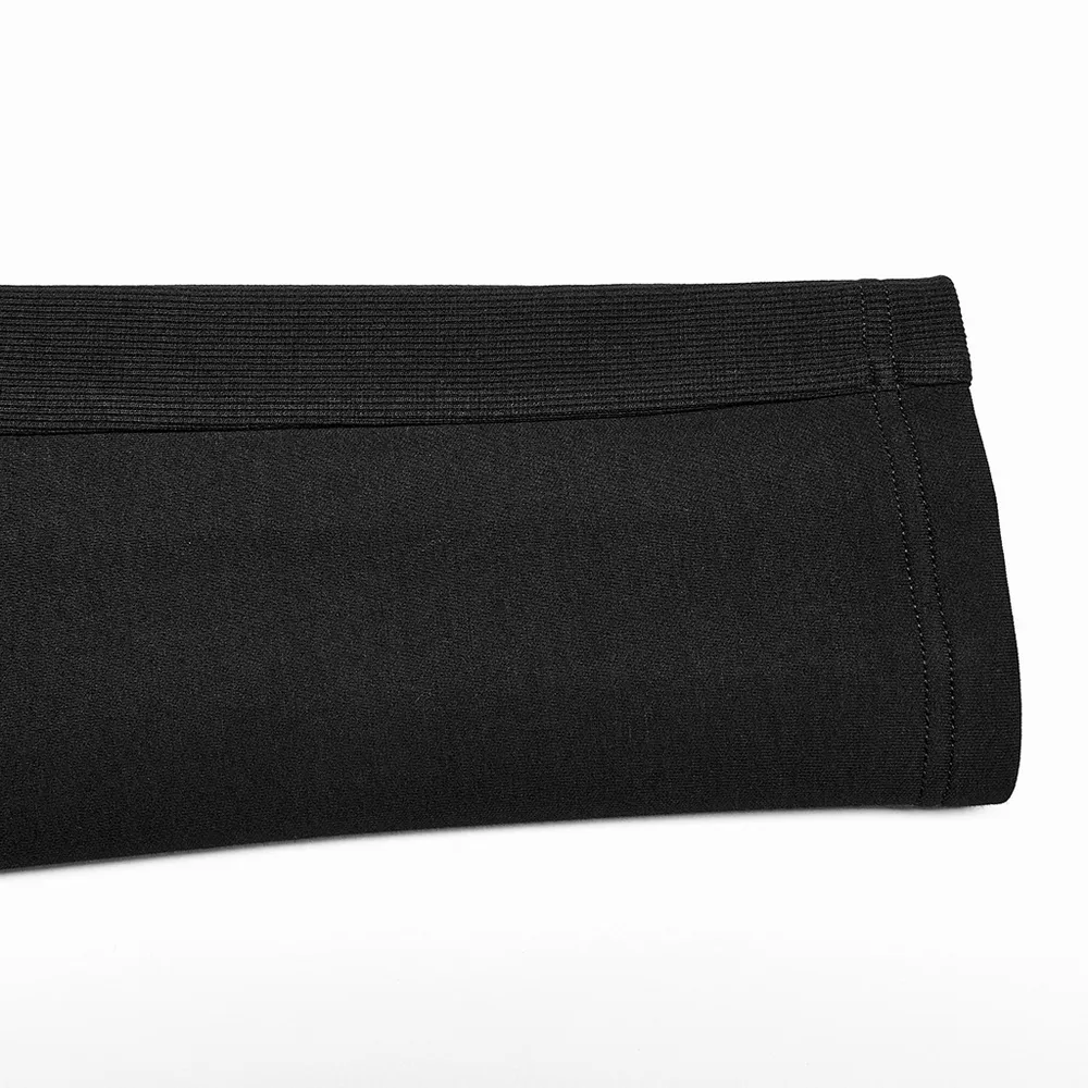 Stylish Black Hooded Zip-Front Tactical Dress