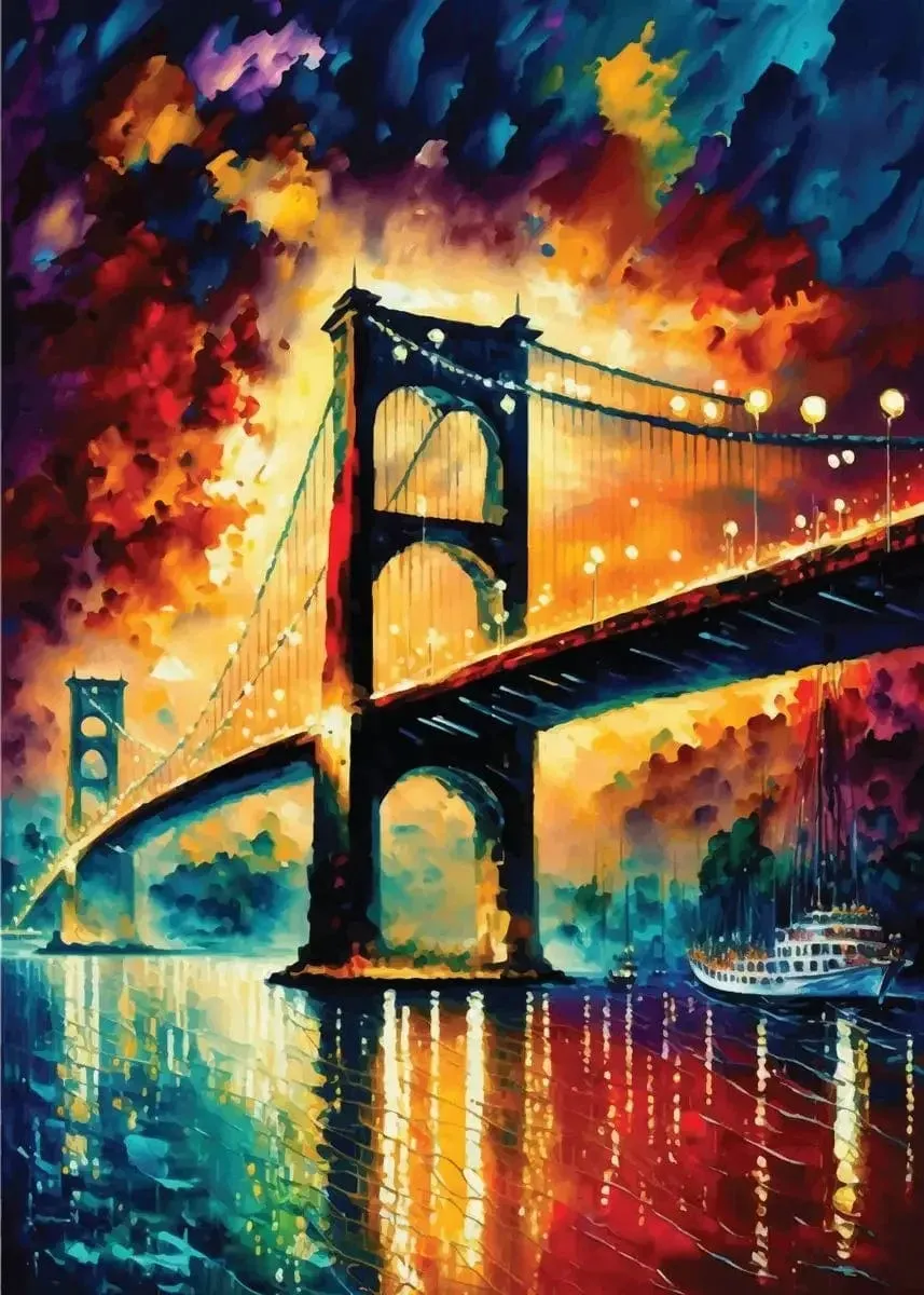 Vibrant Landscapes Abstract Paintings Artwork Prints City Travel Wall Art