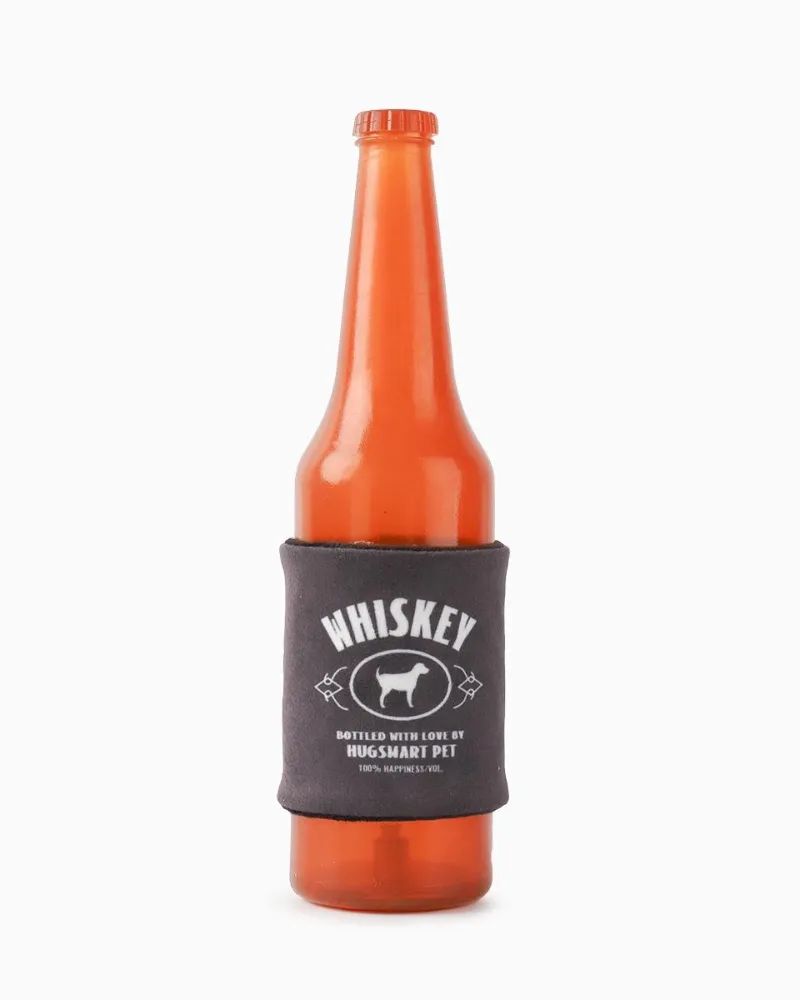 Whiskey Bottle Rubber Dog Toy