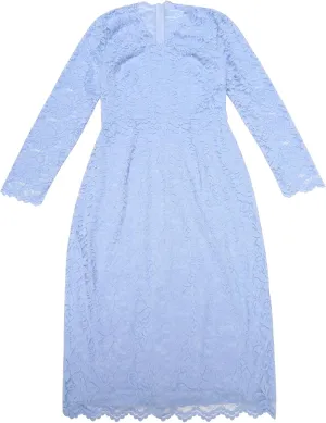 Women's Floral Lace Dress V Neck Long Sleeve Cocktail Wedding Bodycon Pencil Dresses