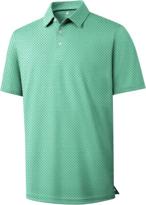 ZITY Mens Golf Shirts Short Sleeve Print Patterns Performance Moisture Wicking Polo Shirt